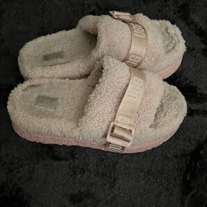 UGG Fluffy Blush Slide Sandals